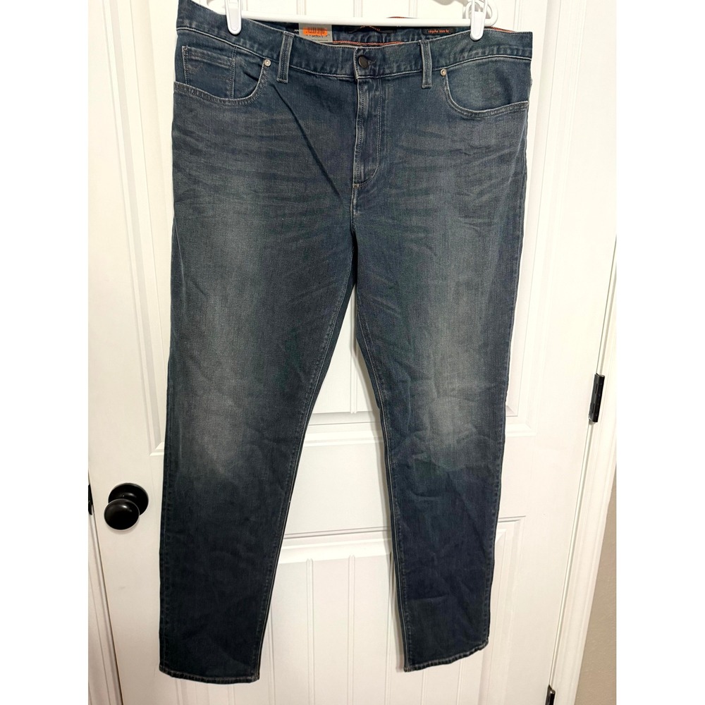 Alberto Jeans Mens 40x34 Regular Slim Fit Blue Denim Modern NEW